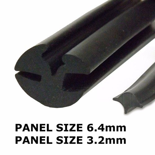 Rubber Classic Car Window Windscreen Seal 6.4mm x 3mm with Insert Strip