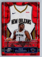2022-23 Contenders Optic Uniformity Red Cracked Ice #14 Zion Williamson Pelicans