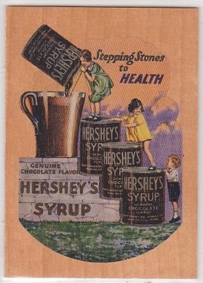 1995 Hershey's Syrup 1935 Stepping Stones Ad Wooden Trading Card #W2 Chase