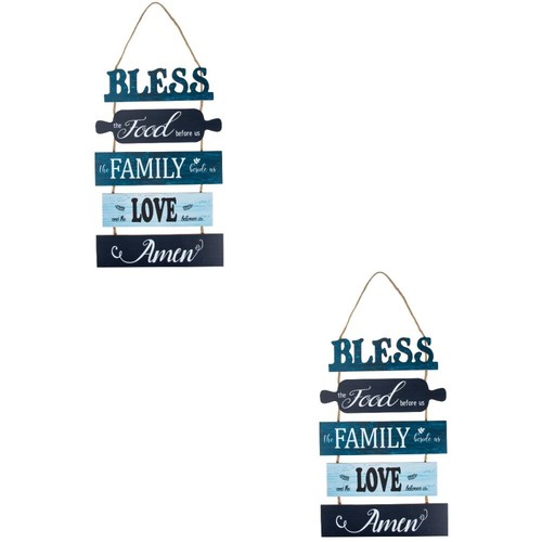 2 Pieces Wooden Hanging Sign Decoration Rustic Farmhouse Wall Signs for Home - 第 3/12 張圖片