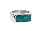 JOHN HARDY STERLING SILVER CLASSIC CHAIN BLUE CHRYSOCOLLA RING SZ 10 NEW 76R BOX