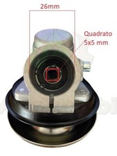 Coppia conica decespugliatore alberino attacco quadrato 5 x 5 canna 26mm