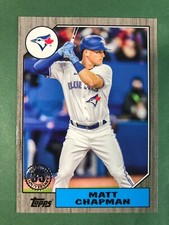 2022 Update 1987 Topps Matt Chapman Black #87TBU-49 Toronto Blue Jays #/299