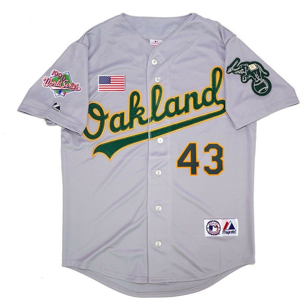 Dennis Eckersley Oakland Athletics 1990 World Series Grey Road