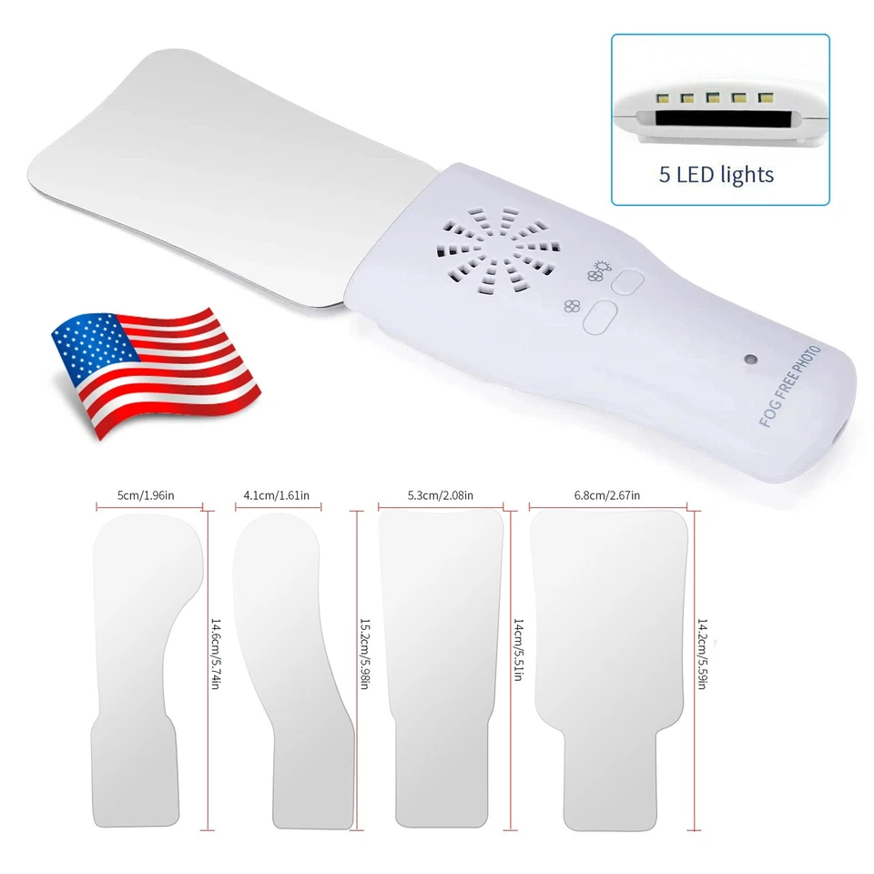 Dental Occlusal Mirror Fog Free LED Intra Oral Photo System 4 Mirrors Anti-Fog d - Image 2 of 4