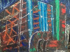 Belle Painting Gouache On Panel Museum Beaubourg Centre Georges Pompidou 1970