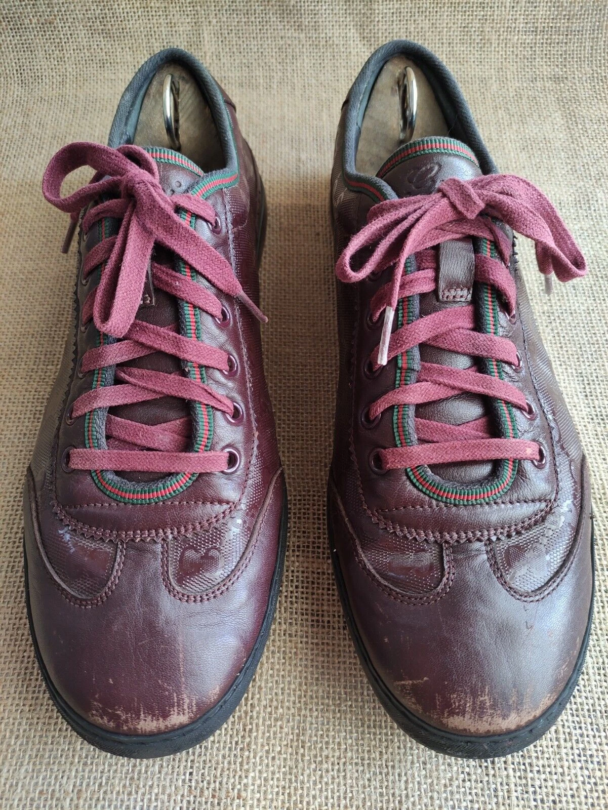 Gucci [233321] Baskets basses homme IMPRIME GG bordeaux taille UK 8 G    US 9