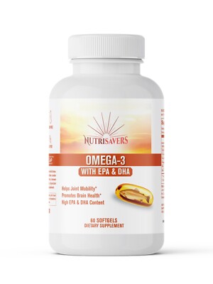 High Strength Omega 3 Fish Oil   Supports Heart, Brain & Joint Flexibility
