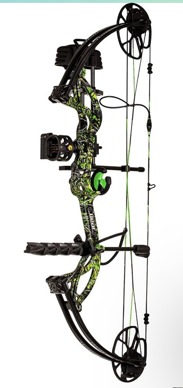Fred Bear Cruzer G2 Bow Moonshine Toxic RH Package 60# 28" With Case