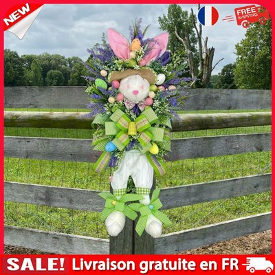 Oster Lavendel Ei Hase Kränze Bauernei Hase Girlande für den Außenbereich