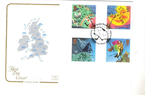 2001 BRITISH WEATHER - SNOWSHILL H/S COTSWOLD H/S FDC AUS SAMMLUNG F2