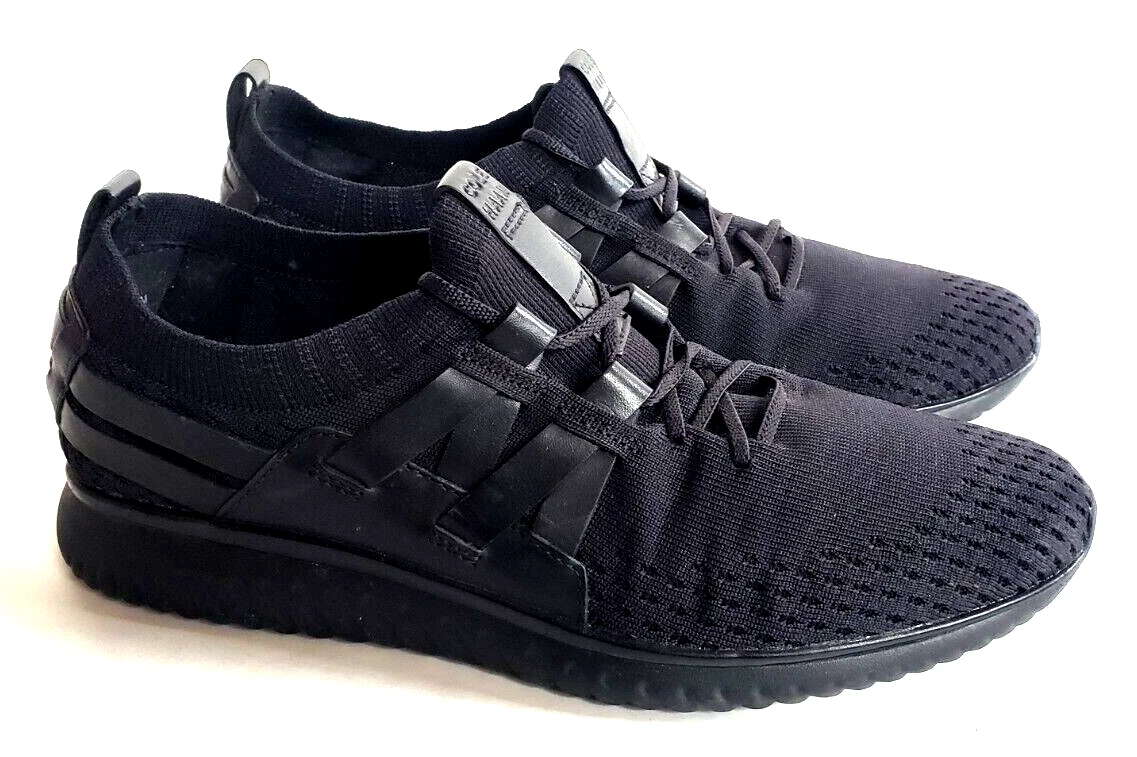 Mens COLE HAAN Grandmotion Black Woven Sneakers Athletic Shoes