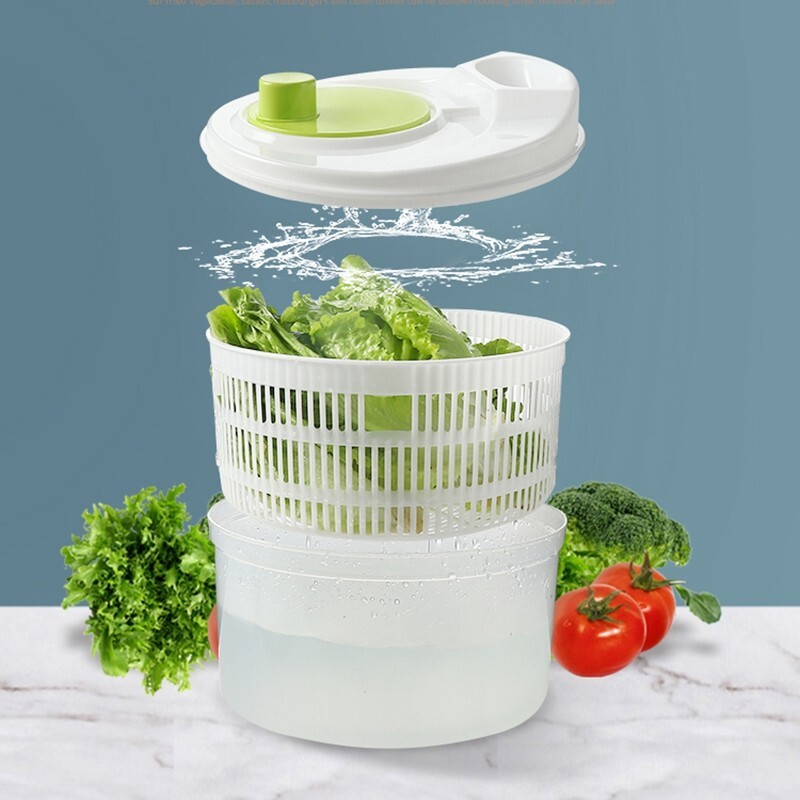 Salad Spinner Vegetable Washer Drier Kitchen Home Tools-image