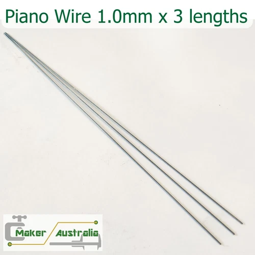 3 PCS 1.0mm Piano Wire Straight 30cm(11.81 inches) Lengths
