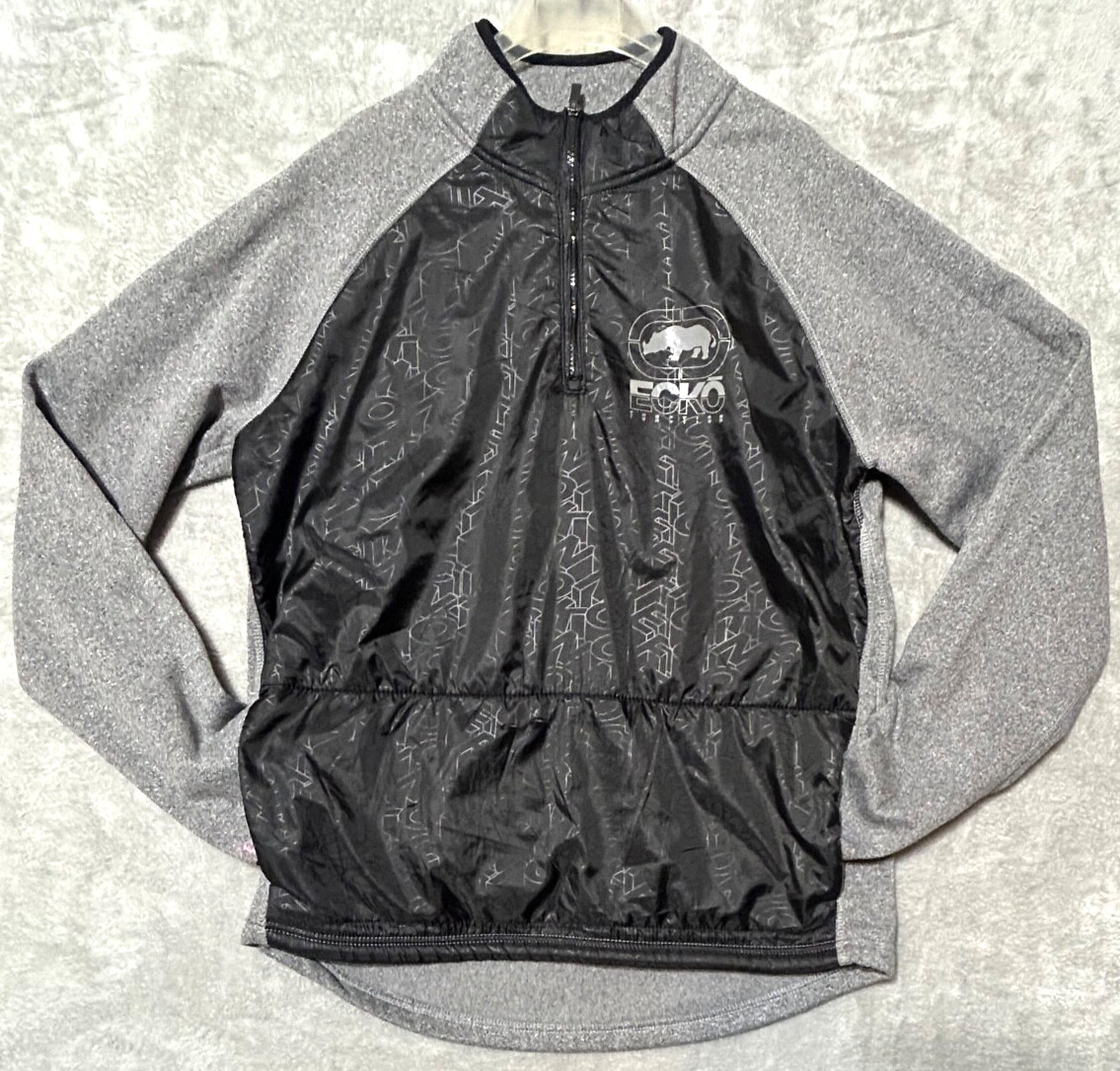 Jacket Ecko function Mens Large Gray Spellout Lar… - image 1