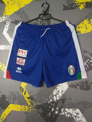 FC Azzurri Home Football Shorts Blue Errea Mens Size M ig93