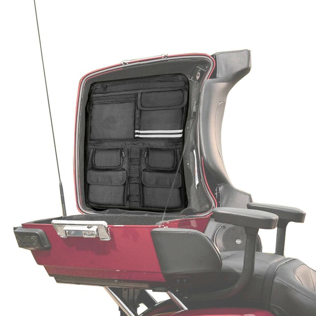 Black Tour Pak Pack Lid Organizer Bag For Harley Road Tri Glide