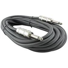 25' ft feet foot 1/4" plugs to 14 ga gauge pro audio pa SPEAKER CABLE audio cord