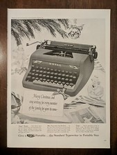 1952 vintage Royal typewriter Quiet Deluxe Pink Print Ad  thumbnail