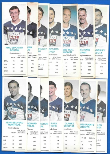 1970-71 DAD'S COOKIES NHL 70-71 DADS COOKIE NHLPA HOCKEY CARD SEE LIST