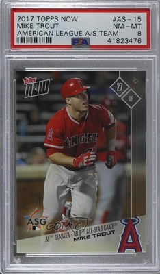 2017 Topps Now Topps Online Exclusive All-Star Game Mike Trout #AS-15 PSA 8