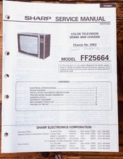 Sharp FF25664 25K2 SIGMA 9000 TV Service Manual Original 