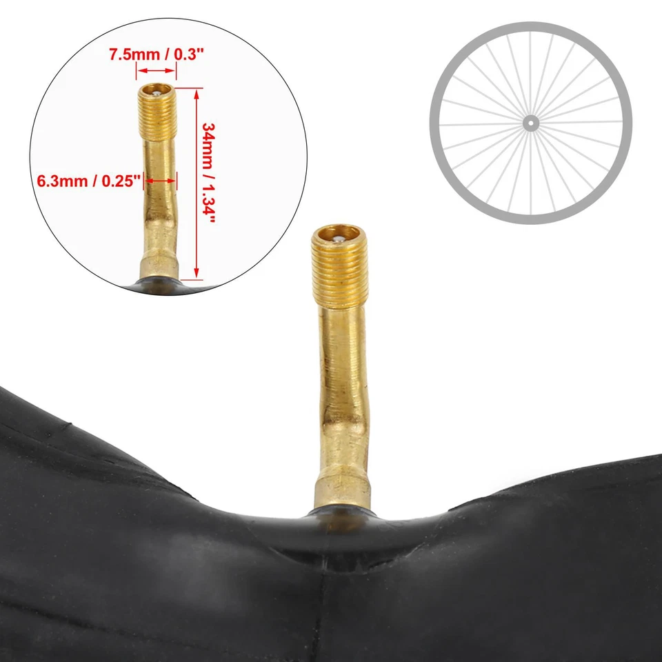 12 Zoll Fahrradschlauch 16x2,125 Gebogenes US Ventil Fahrradschlauch für Auto - Bild 2 von 4