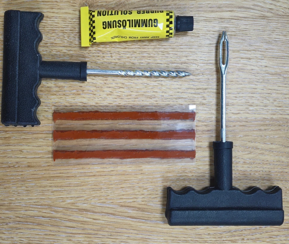 MOTORCYCLE CAR VAN TUBELESS TYRE PUNCTURE REPAIR KIT TIRE TOOL PLUG - Image 2 of 4