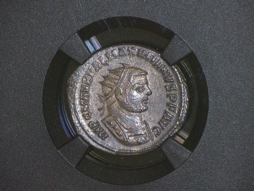 VaultBox Series 6 Roman Empire AD 286-310 Maximian BI Aurelianiunus NGC MS - Picture 2 of 3