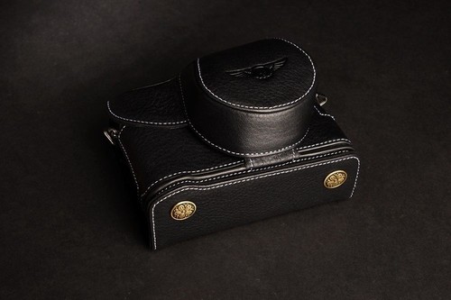 Genuine Real Leather Full Camera Case bag cover for FUJIFILM X100T Black - Picture 3 of 9