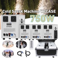 4X Cold Spark Machine 750W Stage Effect DMX Firework DJ Event Party Wedding Case