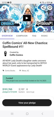 CHAOTICA SPELLBOUND 1 SIGNED BY BRIAN PULIDO COVER BY JONBOY MEYERS HOLO FOIL .