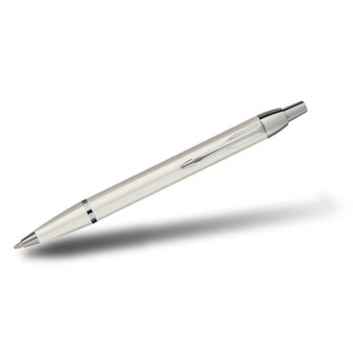 Parker IM Pearl White & Chrome Trim Ballpoint  Pen New In  Box