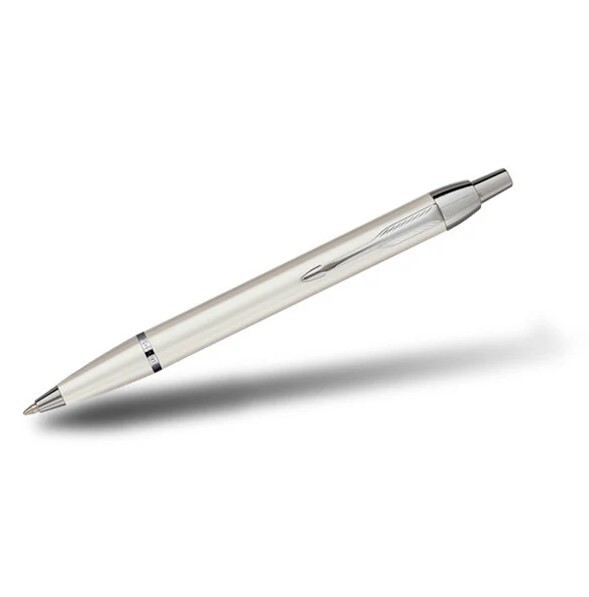 Parker IM Pearl White & Chrome Trim Ballpoint Pen New In Box