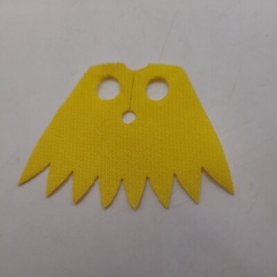 LEGO Yellow Minifigure Cape Cloth, Scalloped 5 Points (Batman) - Shiny Satin Fab