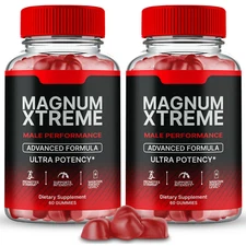(2 Pack) Magnum Xtreme Men ed Gummies, MagnumXtreme Male Energy Support Gummies