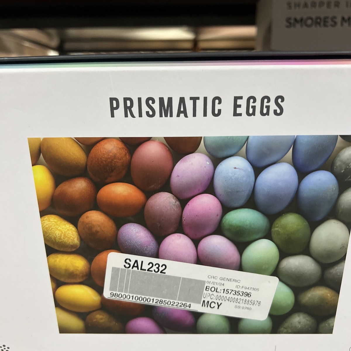Prismatic Eggs 1000 Piece Puzzle - Colorful Egg Design, 27x20 Inches, Galison