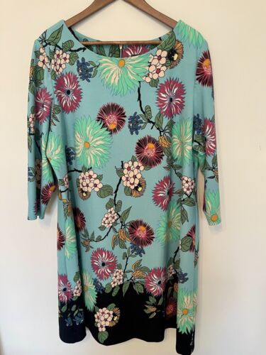 Gabby Skye Floral Print Long Sleeve Shift Women’s Size 18 Dress