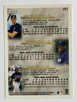 1997 Topps Prospects David Ortiz Rookie #257 | eBay