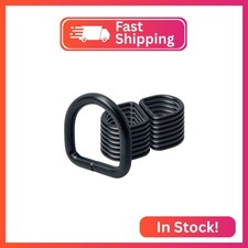 VersaKits Metal D Rings Heavy Duty 15 Pcs 1/2 Inch Matte Black 4mm Thickness for