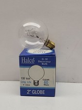Lot Of 2 X Halco 4004 Clear 60-watt 130V Decorator 2" Globe Replacement   
