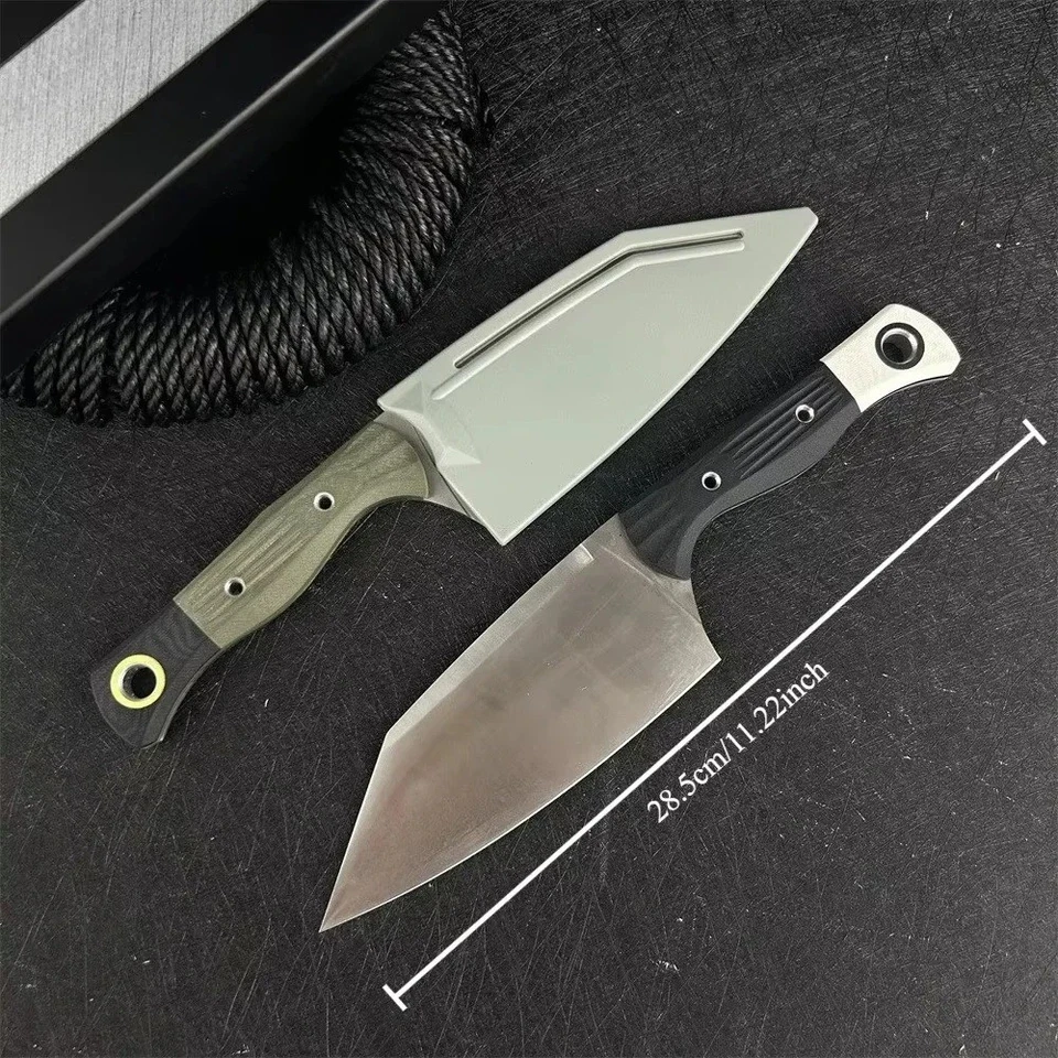 Cuchillo utilitario de hoja fija estilo 4010 para supervivencia al aire libre y camping Foto 3 de 4