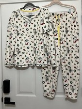 Peanuts Women's Snoopy Pajama Set Woodstock Lounge Wear Comfortable Soft Large