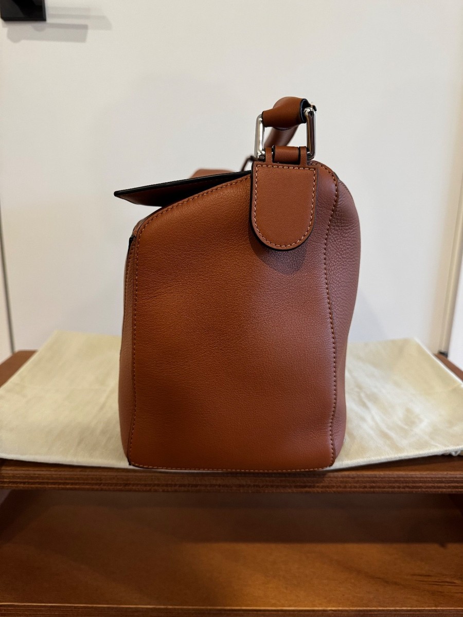 New Large Loewe Puzzle Bag Tan Calfskin Leather | Men's Unisex