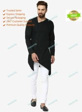 Mens Kurta Cotton Fabric Indian Ethnic Dress Mens Tunic Kurta Plain
