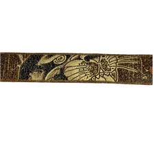 Ed Hardy Y2K Crackle Leather Belt Tattoo Star...