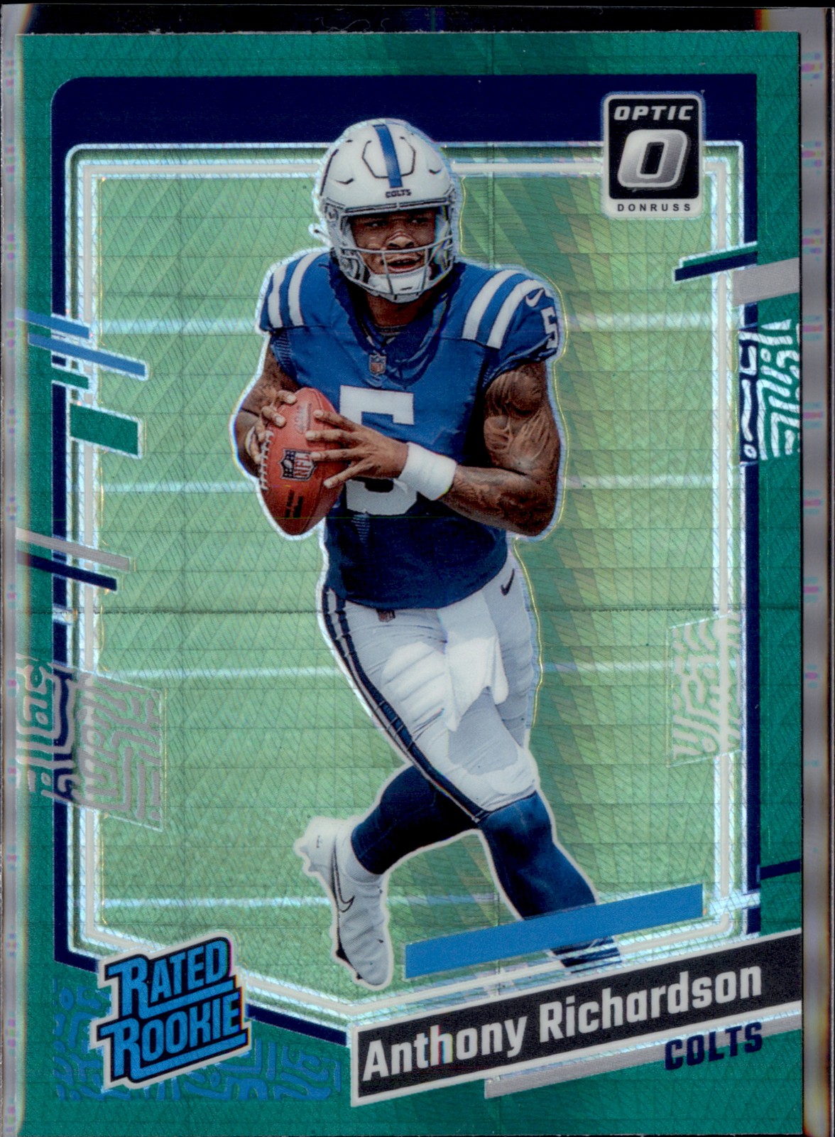 2023 Donruss Optic #247 Anthony Richardson Blue Hyper
