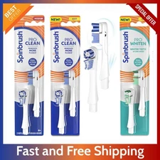 2 Ct Spinbrush PRO Clean Replacement Heads, Soft Bristles – Blue/Light Blue/Sage