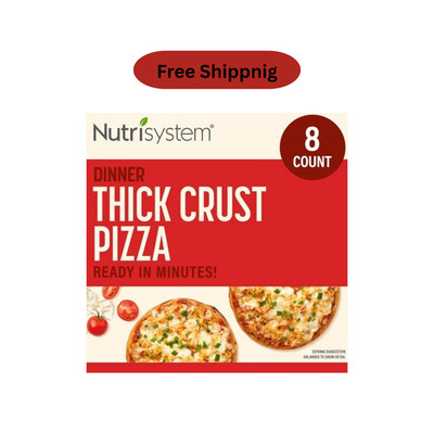 Thick Crust Pizza, 8 CT. Personal Pizzas to Support Healthy Weight Loss, Frozen.