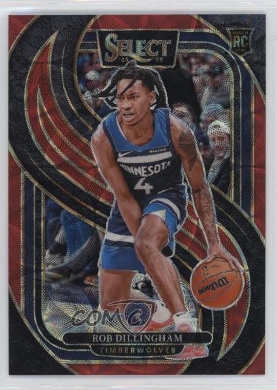 2024 Panini Select Premier Level Red Scope Prizm 211/249 Rob Dillingham #187 3s8